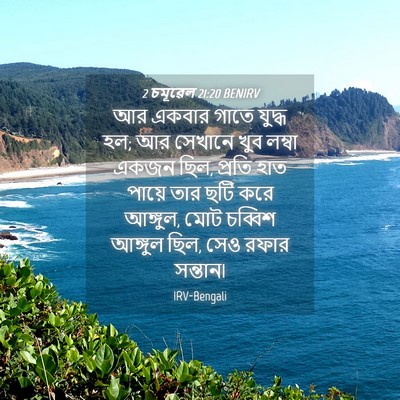 Picture 04 - 2 চমূৱেল 21:20 BENIRV - আর একবার গাতে - Bible Verse Picture