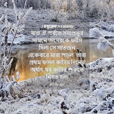 Picture 04 - 2 চমূৱেল 21:9 BENIRV - যারা ঐ পর্বতে - Bible Verse Picture