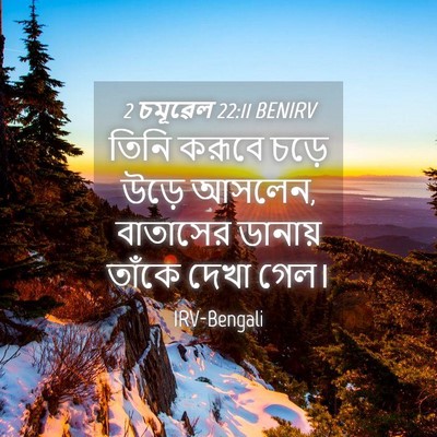 Picture 04 - 2 চমূৱেল 22:11 BENIRV - তিনি করূবে চড়ে - Bible Verse Picture