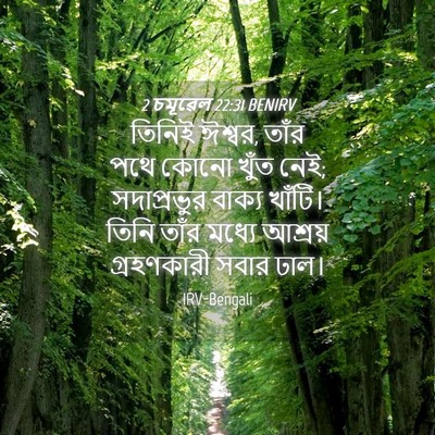 Picture 04 - 2 চমূৱেল 22:31 BENIRV - তিনিই ঈশ্বর, তাঁর - Bible Verse Picture