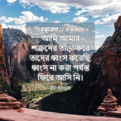 Picture 04 - 2 চমূৱেল 22:38 BENIRV - আমি আমার শত্রুদের - Bible Verse Picture