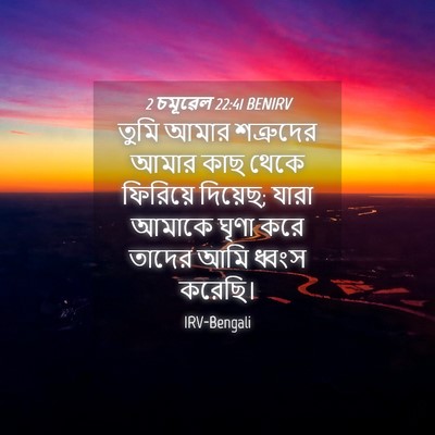 Picture 04 - 2 চমূৱেল 22:41 BENIRV - তুমি আমার - Bible Verse Picture