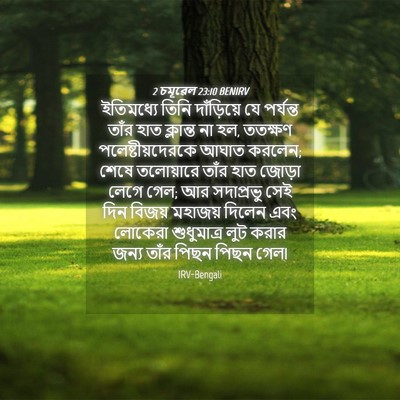 Picture 04 - 2 চমূৱেল 23:10 BENIRV - ইতিমধ্যে তিনি - Bible Verse Picture