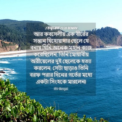 Picture 04 - 2 চমূৱেল 23:20 BENIRV - আর কবসেলীয় এক - Bible Verse Picture