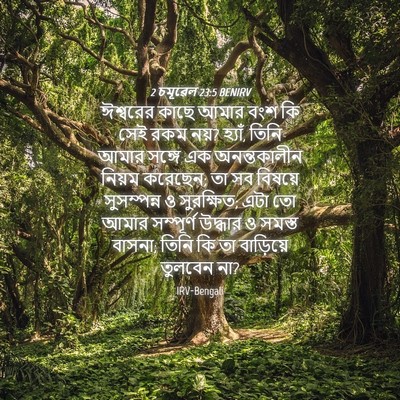 Picture 04 - 2 চমূৱেল 23:5 BENIRV - ঈশ্বরের কাছে আমার - Bible Verse Picture