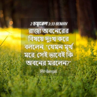 Picture 04 - 2 চমূৱেল 3:33 BENIRV - রাজা অবনেরের - Bible Verse Picture