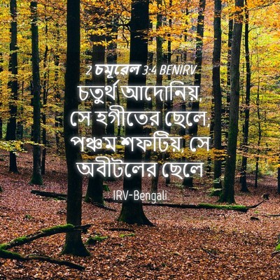 Picture 04 - 2 চমূৱেল 3:4 BENIRV - চতুর্থ আদোনিয়, সে - Bible Verse Picture