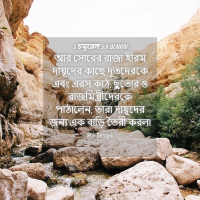 Picture 04 - 2 চমূৱেল 5:11 BENIRV - আর সোরের রাজা হীরম - Bible Verse Picture