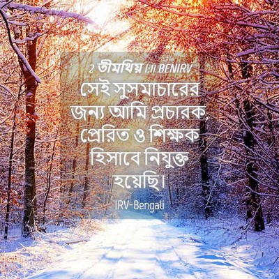Picture 04 - 2 তীমথিয় 1:11 BENIRV - সেই সুসমাচারের - Bible Verse Picture