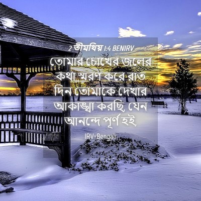 Picture 04 - 2 তীমথিয় 1:4 BENIRV - তোমার চোখের জলের - Bible Verse Picture