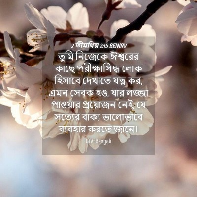 Picture 04 - 2 তীমথিয় 2:15 BENIRV - তুমি নিজেকে - Bible Verse Picture