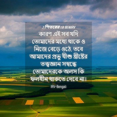 Picture 04 - 2 পিতরের 1:8 BENIRV - কারণ এই সব যদি - Bible Verse Picture