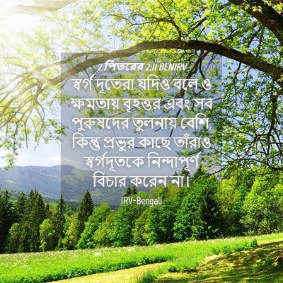 Picture 04 - 2 পিতরের 2:11 BENIRV - স্বর্গ দূতেরা - Bible Verse Picture