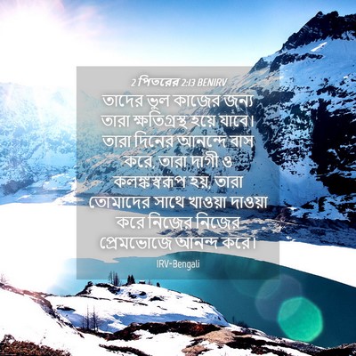 Picture 04 - 2 পিতরের 2:13 BENIRV - তাদের ভুল কাজের - Bible Verse Picture