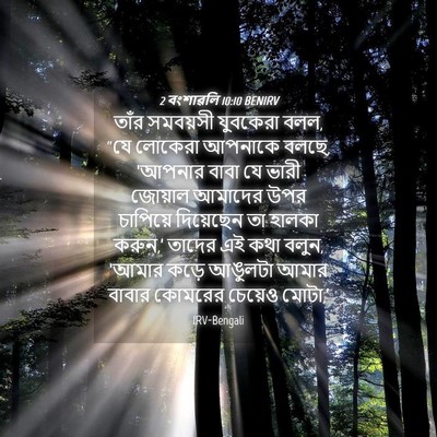 Picture 04 - 2 বংশাৱলি 10:10 BENIRV - তাঁর সমবয়সী - Bible Verse Picture