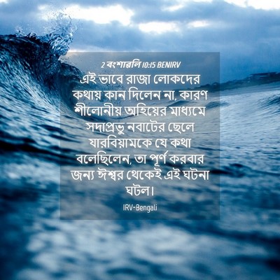Picture 04 - 2 বংশাৱলি 10:15 BENIRV - এই ভাবে রাজা - Bible Verse Picture
