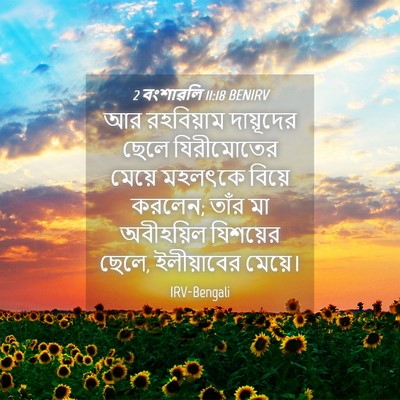 Picture 04 - 2 বংশাৱলি 11:18 BENIRV - আর রহবিয়াম - Bible Verse Picture