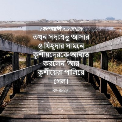 Picture 04 - 2 বংশাৱলি 14:12 BENIRV - তখন সদাপ্রভু আসার - Bible Verse Picture