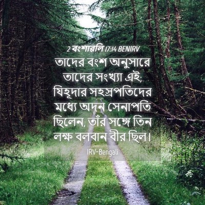 Picture 04 - 2 বংশাৱলি 17:14 BENIRV - তাদের বংশ অনুসারে - Bible Verse Picture