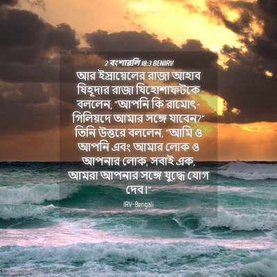 Picture 04 - 2 বংশাৱলি 18:3 BENIRV - আর ইস্রায়েলের - Bible Verse Picture