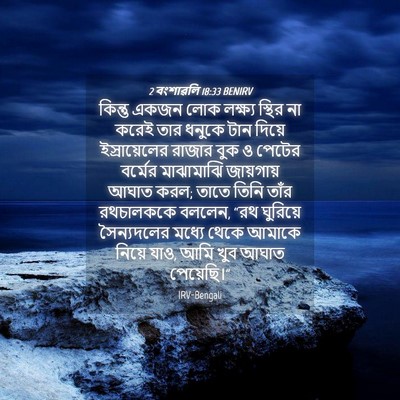 Picture 04 - 2 বংশাৱলি 18:33 BENIRV - কিন্তু একজন লোক - Bible Verse Picture