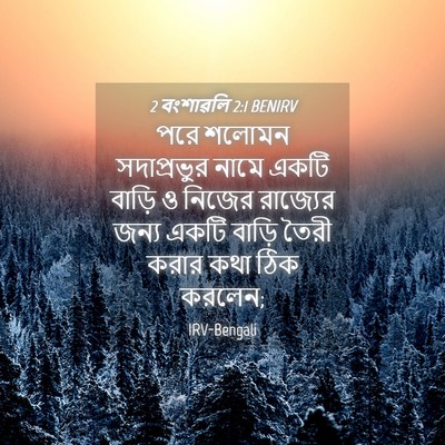 Picture 04 - 2 বংশাৱলি 2:1 BENIRV - পরে শলোমন - Bible Verse Picture