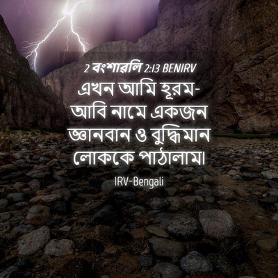 Picture 04 - 2 বংশাৱলি 2:13 BENIRV - এখন আমি হূরম-আবি - Bible Verse Picture