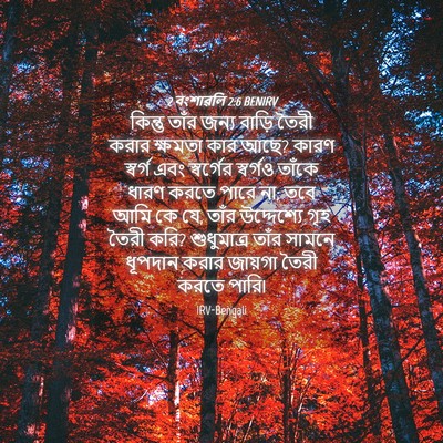 Picture 04 - 2 বংশাৱলি 2:6 BENIRV - কিন্তু তাঁর জন্য - Bible Verse Picture