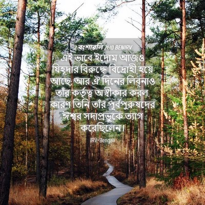 Picture 04 - 2 বংশাৱলি 21:10 BENIRV - এই ভাবে ইদোম আজও - Bible Verse Picture