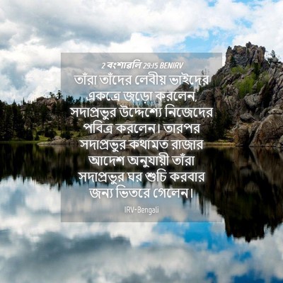 Picture 04 - 2 বংশাৱলি 29:15 BENIRV - তাঁরা তাঁদের - Bible Verse Picture