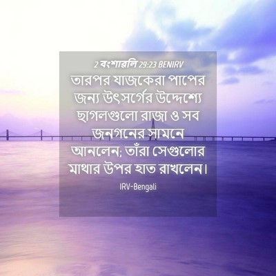 Picture 04 - 2 বংশাৱলি 29:23 BENIRV - তারপর যাজকেরা - Bible Verse Picture