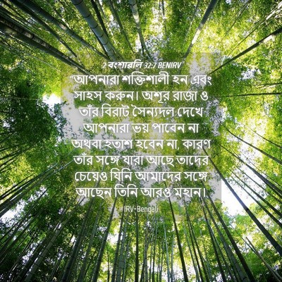 Picture 04 - 2 বংশাৱলি 32:7 BENIRV - “আপনারা শক্তিশালী - Bible Verse Picture
