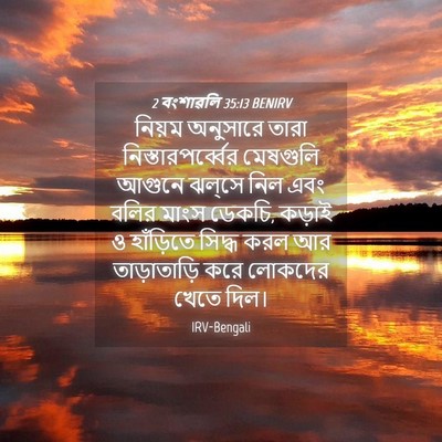 Picture 04 - 2 বংশাৱলি 35:13 BENIRV - নিয়ম অনুসারে - Bible Verse Picture