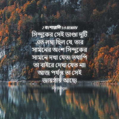 Picture 04 - 2 বংশাৱলি 5:9 BENIRV - সিন্দুকের সেই - Bible Verse Picture