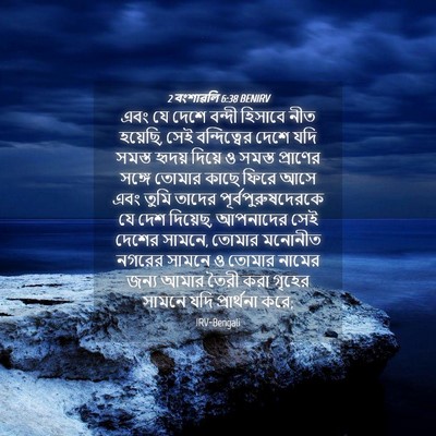 Picture 04 - 2 বংশাৱলি 6:38 BENIRV - এবং যে দেশে বন্দী - Bible Verse Picture