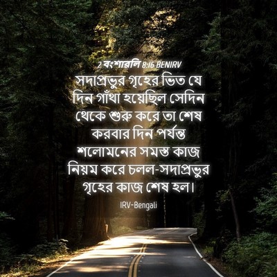 Picture 04 - 2 বংশাৱলি 8:16 BENIRV - সদাপ্রভুর গৃহের - Bible Verse Picture