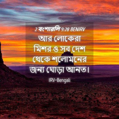 Picture 04 - 2 বংশাৱলি 9:28 BENIRV - আর লোকেরা মিশর ও সব - Bible Verse Picture
