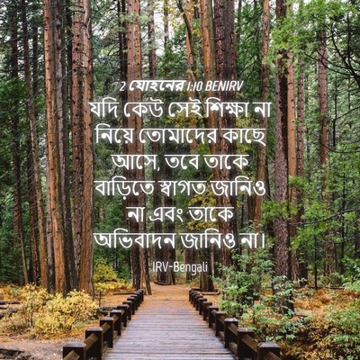 Picture 04 - 2 যোহনের 1:10 BENIRV - যদি কেউ সেই শিক্ষা - Bible Verse Picture