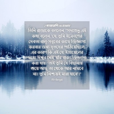 Picture 04 - 2 ৰাজাৱলি 1:16 BENIRV - তিনি রাজাকে বললেন, - Bible Verse Picture