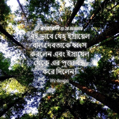 Picture 04 - 2 ৰাজাৱলি 10:28 BENIRV - এই ভাবে যেহূ - Bible Verse Picture