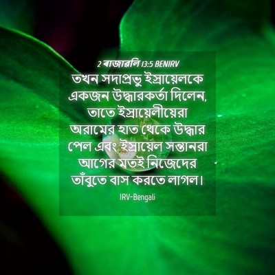 Picture 04 - 2 ৰাজাৱলি 13:5 BENIRV - তখন সদাপ্রভু - Bible Verse Picture