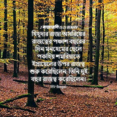 Picture 04 - 2 ৰাজাৱলি 15:23 BENIRV - যিহূদার রাজা - Bible Verse Picture