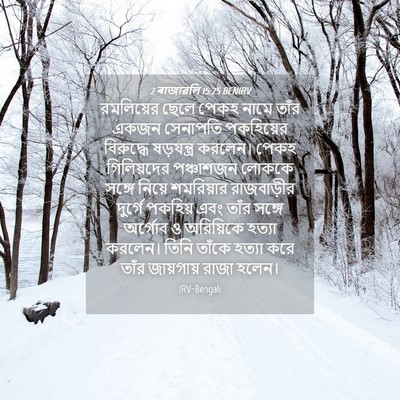 Picture 04 - 2 ৰাজাৱলি 15:25 BENIRV - রমলিয়ের ছেলে - Bible Verse Picture