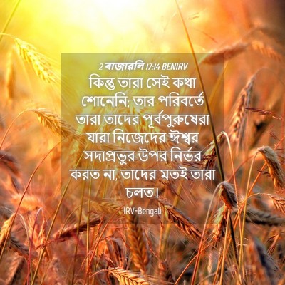 Picture 04 - 2 ৰাজাৱলি 17:14 BENIRV - কিন্তু তারা সেই - Bible Verse Picture