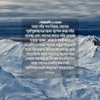 Picture 04 - 2 ৰাজাৱলি 17:15 BENIRV - তারা তাঁর সব নিয়ম, - Bible Verse Picture