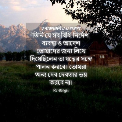 Picture 04 - 2 ৰাজাৱলি 17:37 BENIRV - তিনি যে সব বিধি, - Bible Verse Picture