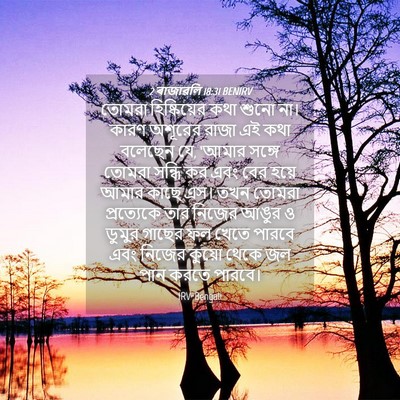 Picture 04 - 2 ৰাজাৱলি 18:31 BENIRV - তোমরা হিষ্কিয়ের - Bible Verse Picture