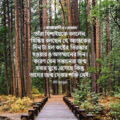 Picture 04 - 2 ৰাজাৱলি 19:3 BENIRV - তাঁরা যিশাইয়কে - Bible Verse Picture