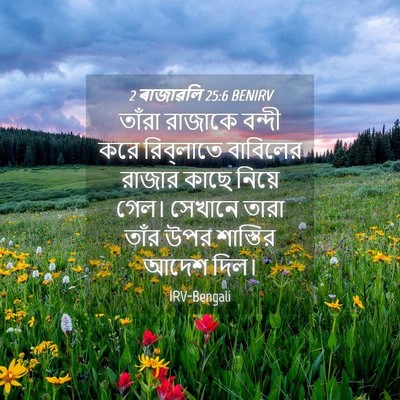 Picture 04 - 2 ৰাজাৱলি 25:6 BENIRV - তাঁরা রাজাকে - Bible Verse Picture