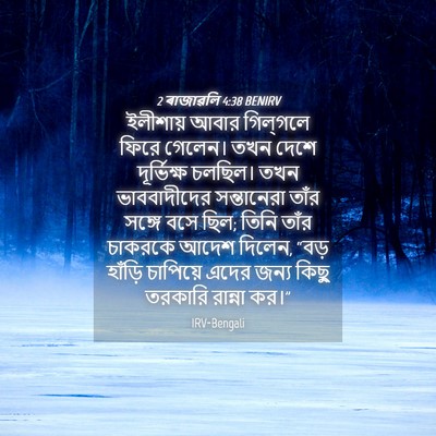 Picture 04 - 2 ৰাজাৱলি 4:38 BENIRV - ইলীশায় আবার - Bible Verse Picture